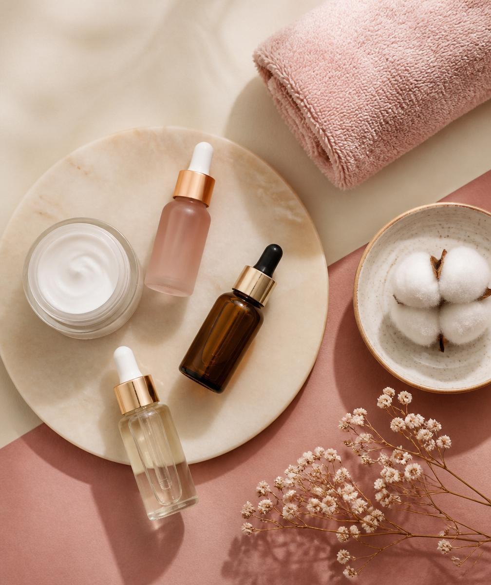 Productos de cuidado de la piel: sérums y crema